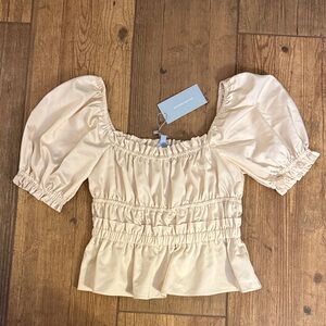 antonio melani cream puff sleeve blouse